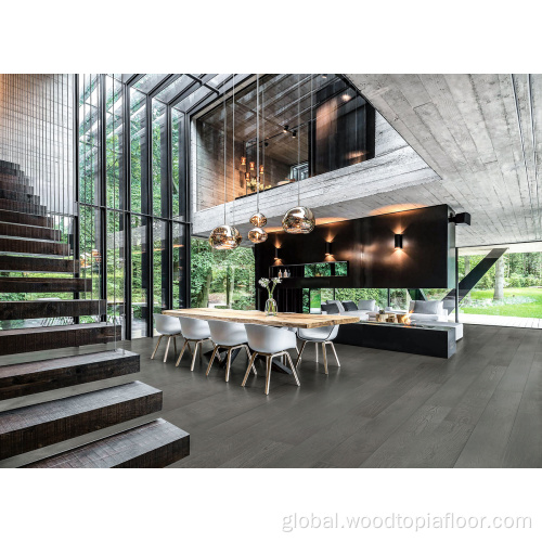 Grey Engineered Wood Floors Solid wood flooring oak floor modern interior wooden Manufactory